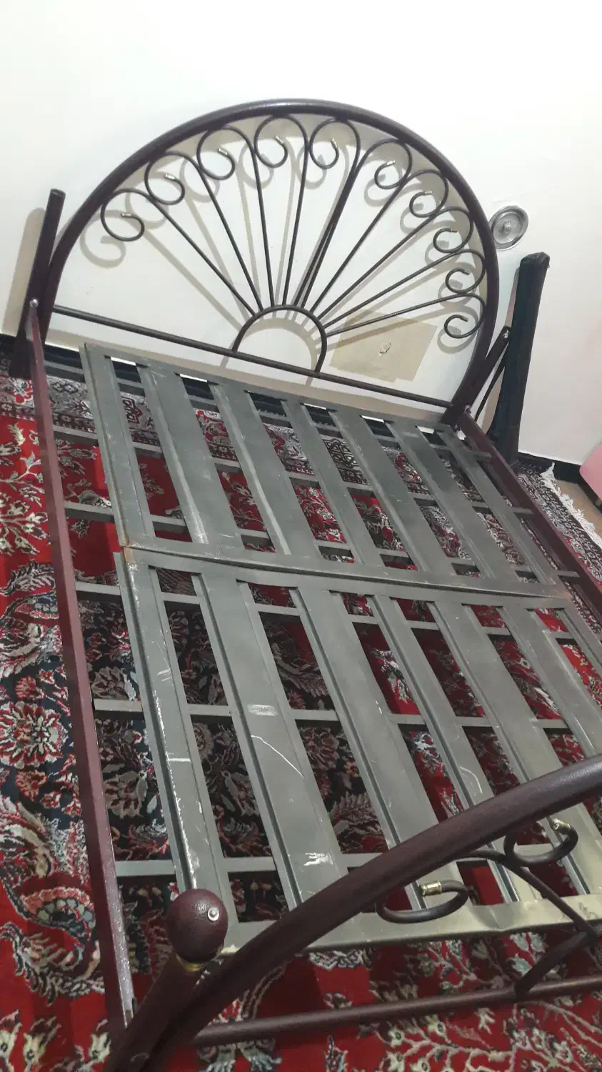 تخت دونفره فلزی|تخت و سرویس خواب|یاسوج, |دیوار