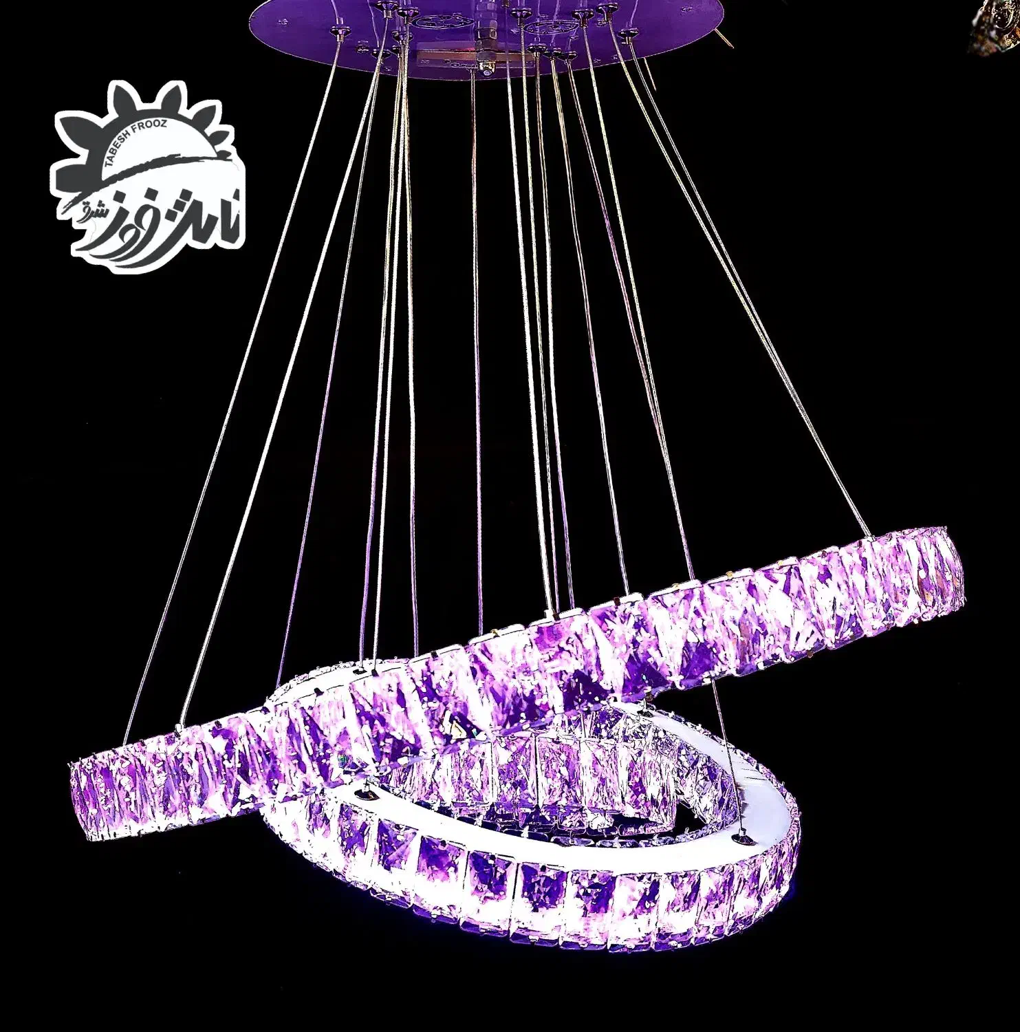 لوسترکلیپسی ۳۰ سانت کریستالی تابش فروز شرق|لوستر و چراغ آویز|مشهد, خین عرب|دیوار