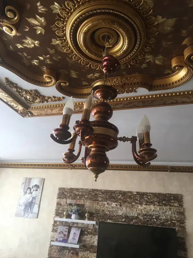 لوستر طلایی|لوستر و چراغ آویز|اردبیل, |دیوار