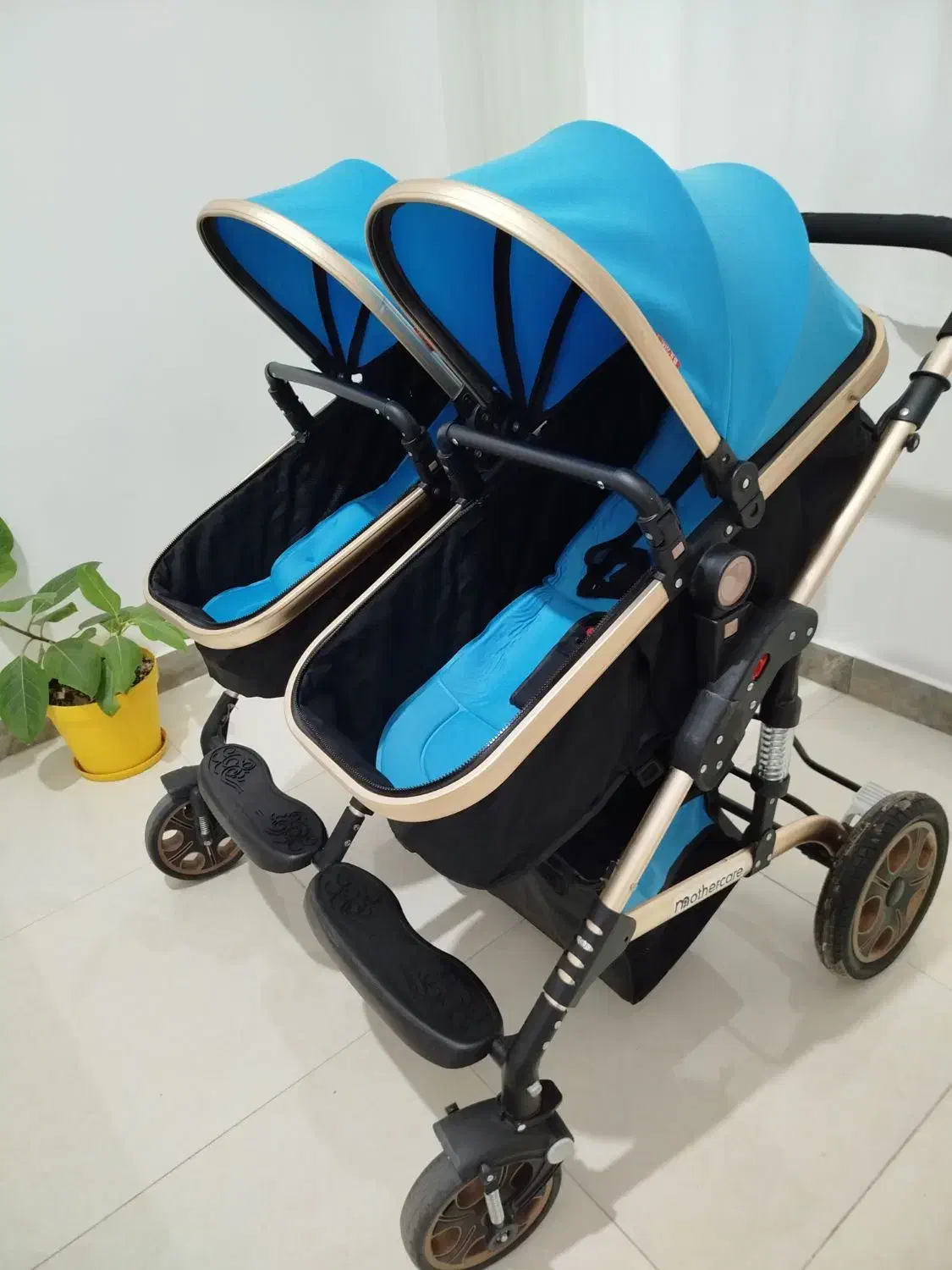 کالسکه دوقلو mothercare در حد نو|کالسکه و لوازم جانبی|ساری, |دیوار