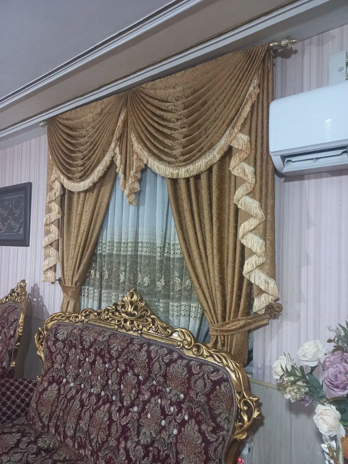پرده سلطنتی یک جفت|پرده، رانر، رومیزی|گنبد کاووس, |دیوار