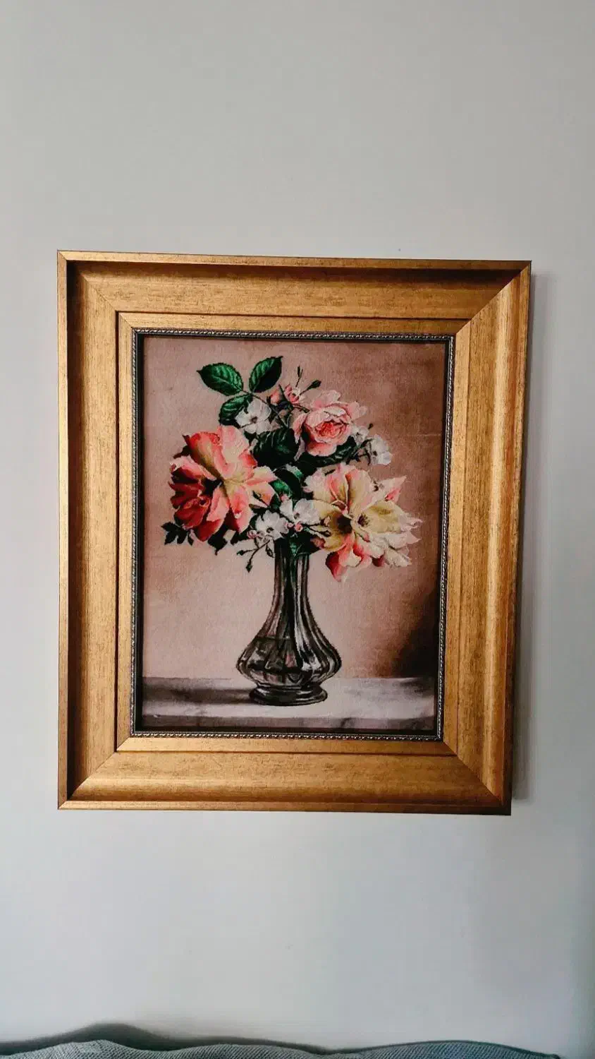 تابلو فرش طرح گلدان|تابلو فرش|تهران, باغ فیض|دیوار