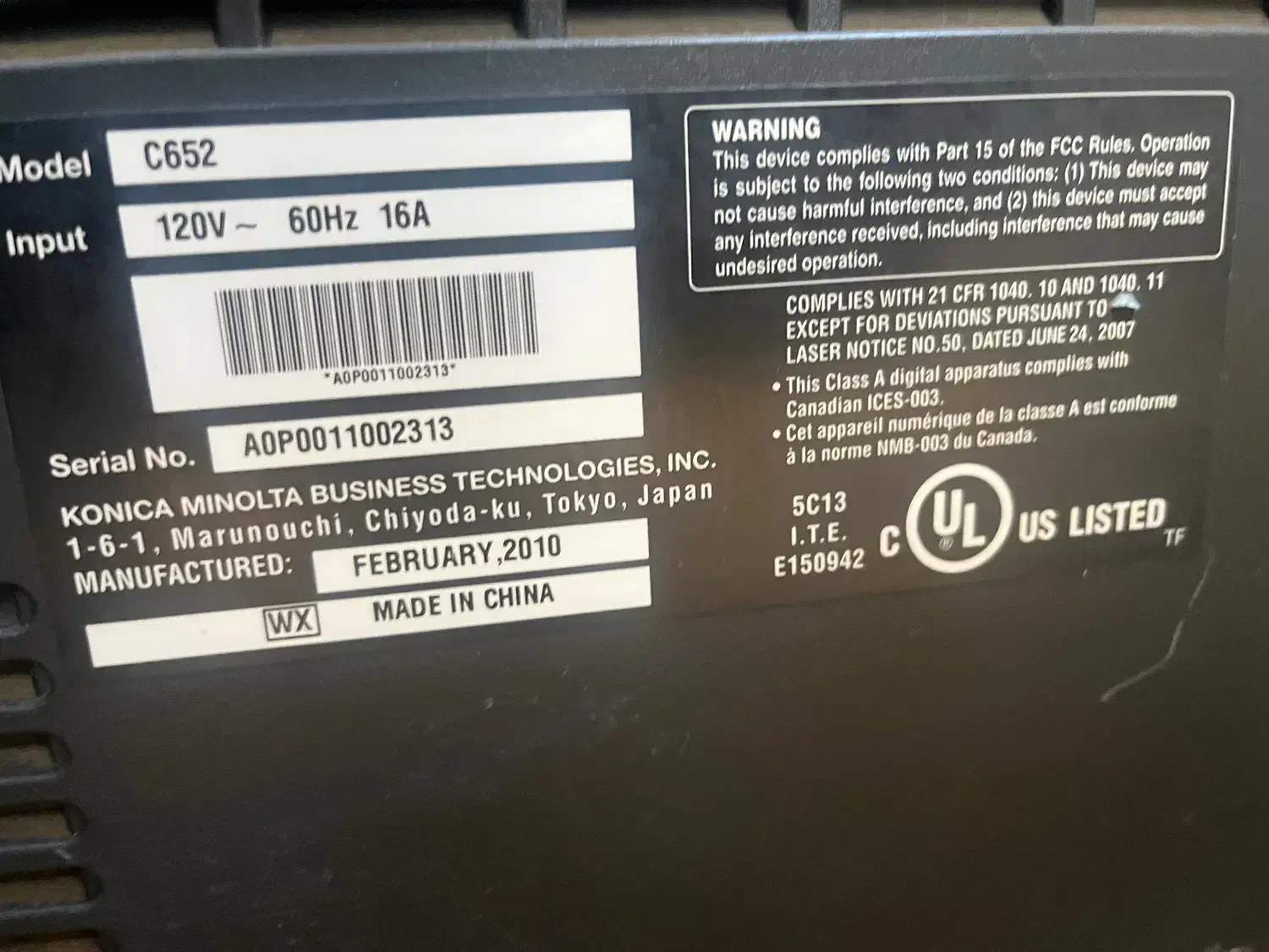 دستگاه چاپ کونیکا c652|پرینتر، اسکنر، کپی، فکس|رشت, دیلمان|دیوار