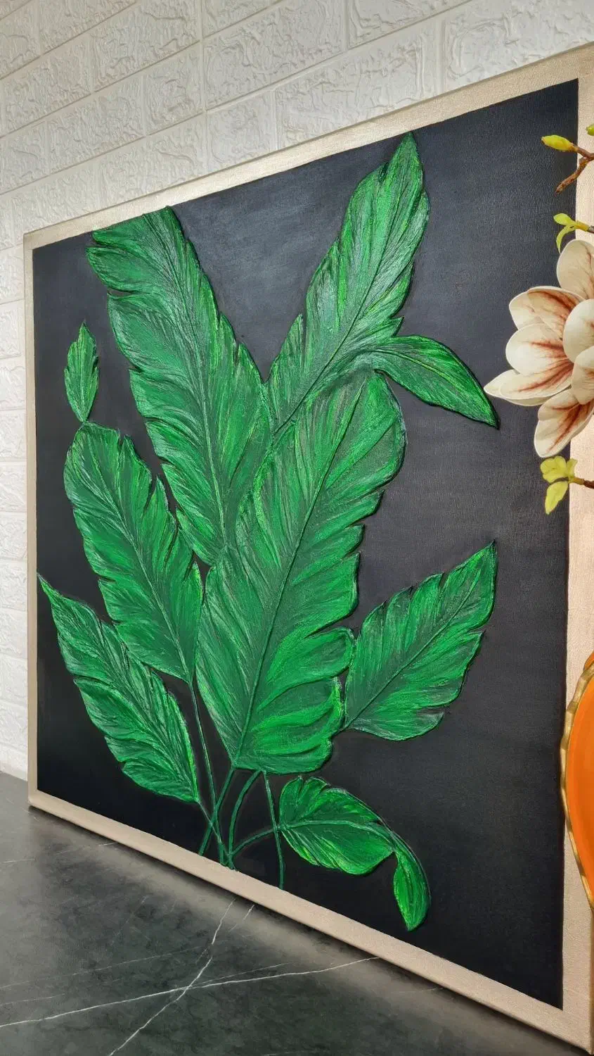 تابلو برگ.تابلومدرن|تابلو فرش|قشم, |دیوار