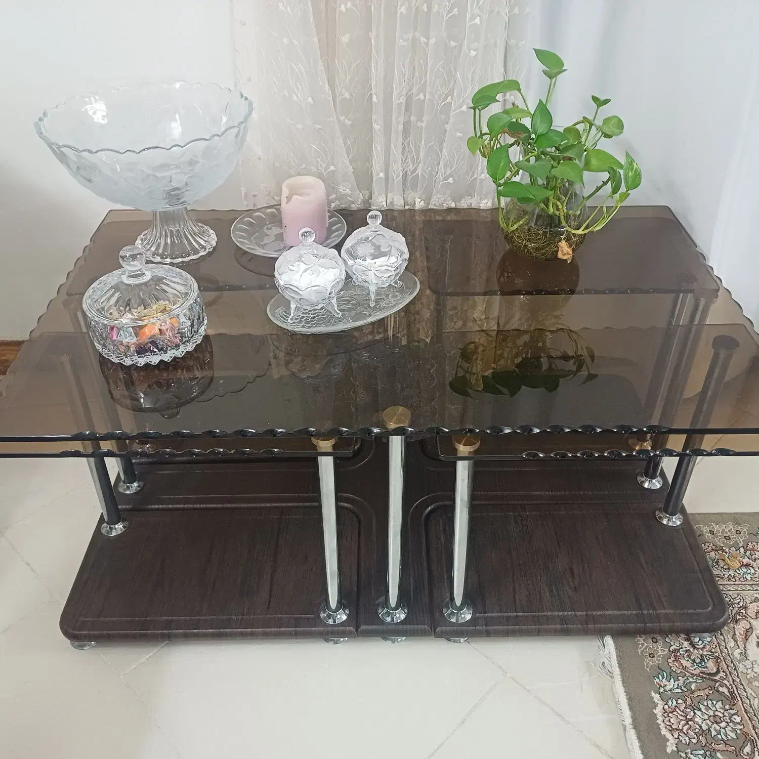 میز وسط با گل میز|مبلمان خانگی و میز عسلی|فولادشهر, مسکن مهر فولادشهر|دیوار