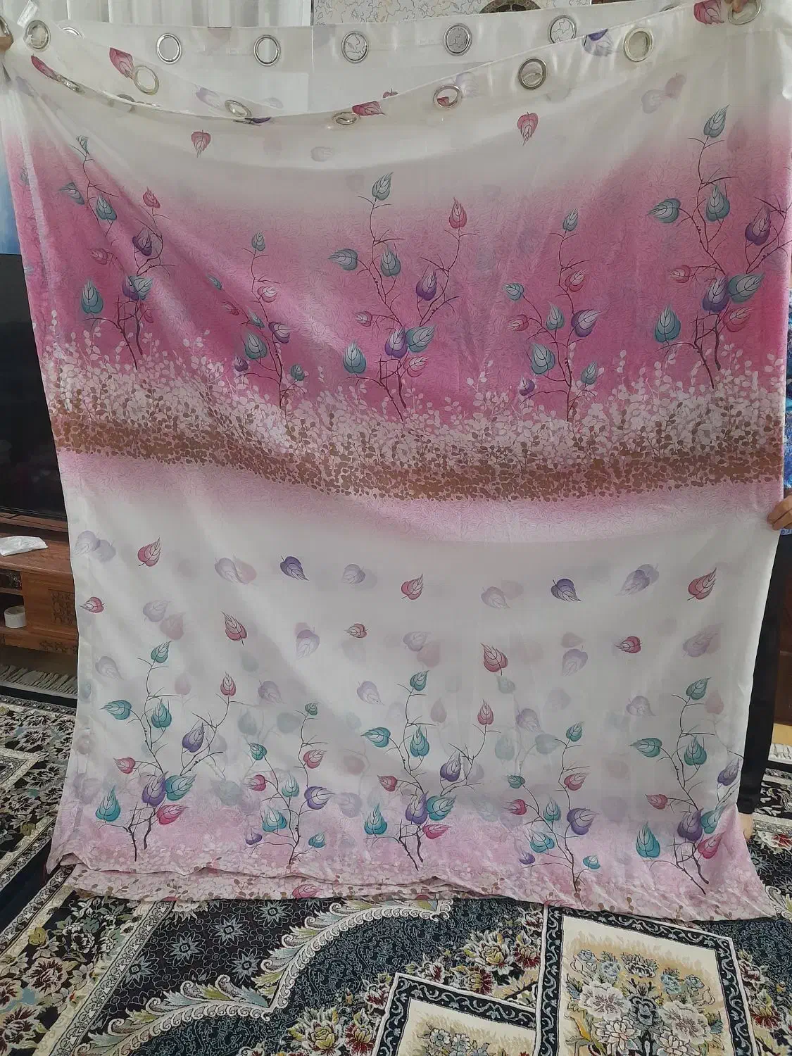 پرده حریر برای پنجره دو متری|پرده، رانر، رومیزی|رشت, حومه رشت|دیوار