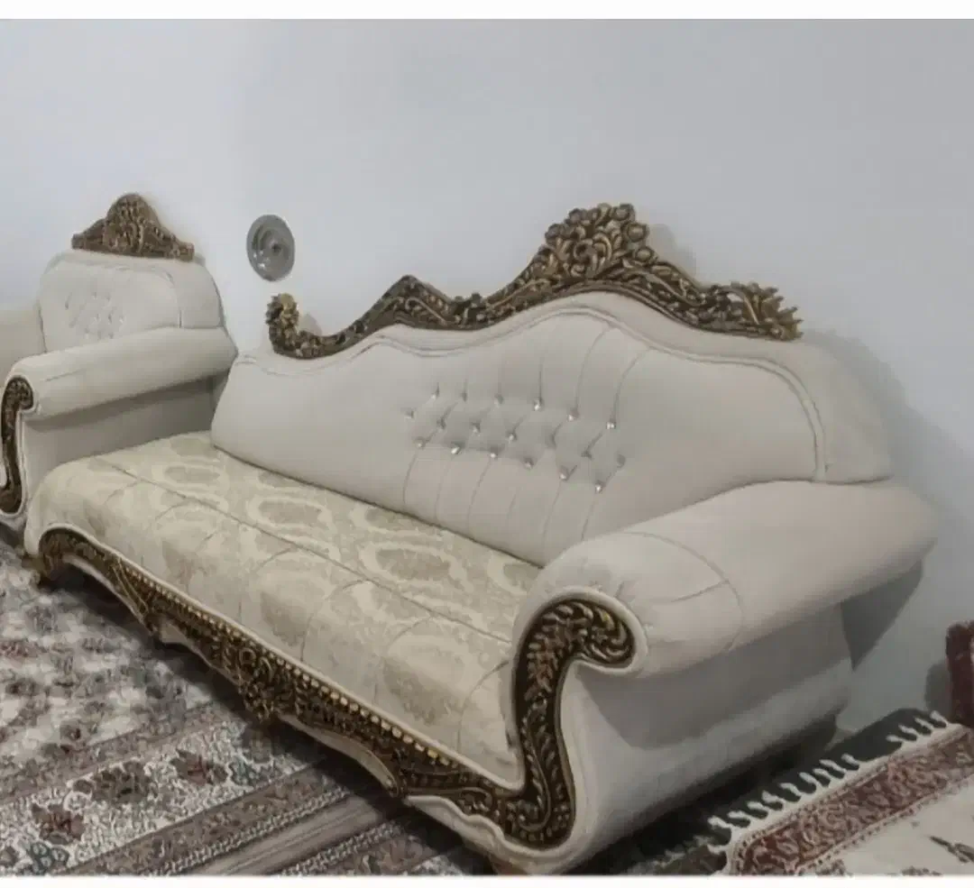 مبلمان ۸ نفره سلطنتی|مبلمان خانگی و میز عسلی|مهر, |دیوار