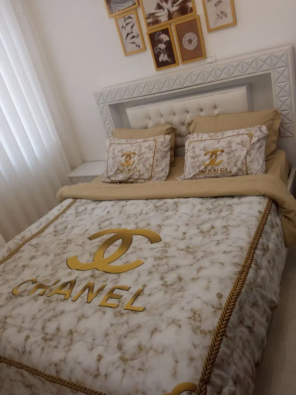 سرویس خواب شامل دو عددپاتختی دراور وکمد لباس|تخت و سرویس خواب|همدان, |دیوار