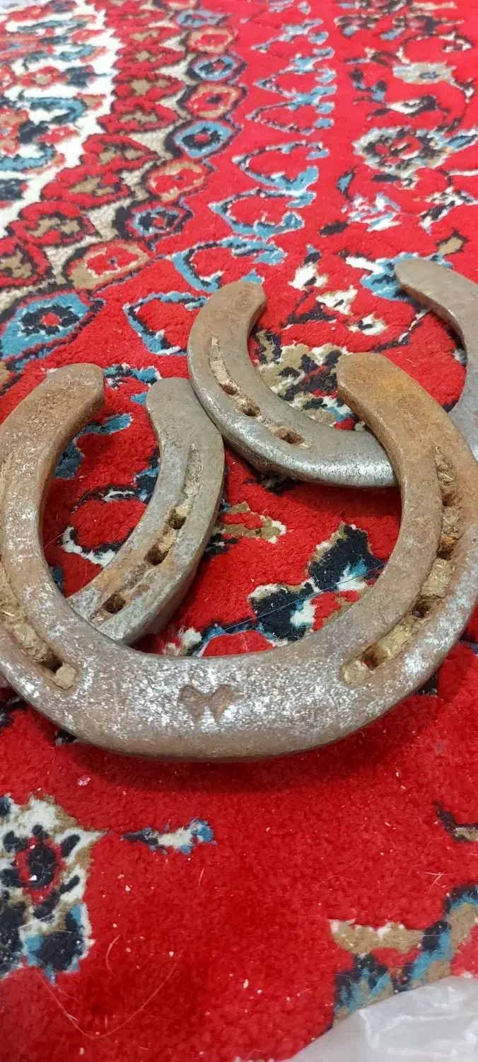 دوعدد نعل اسب پاخورده قدیمی فروشی|کلکسیون اشیاء عتیقه|رفسنجان, |دیوار