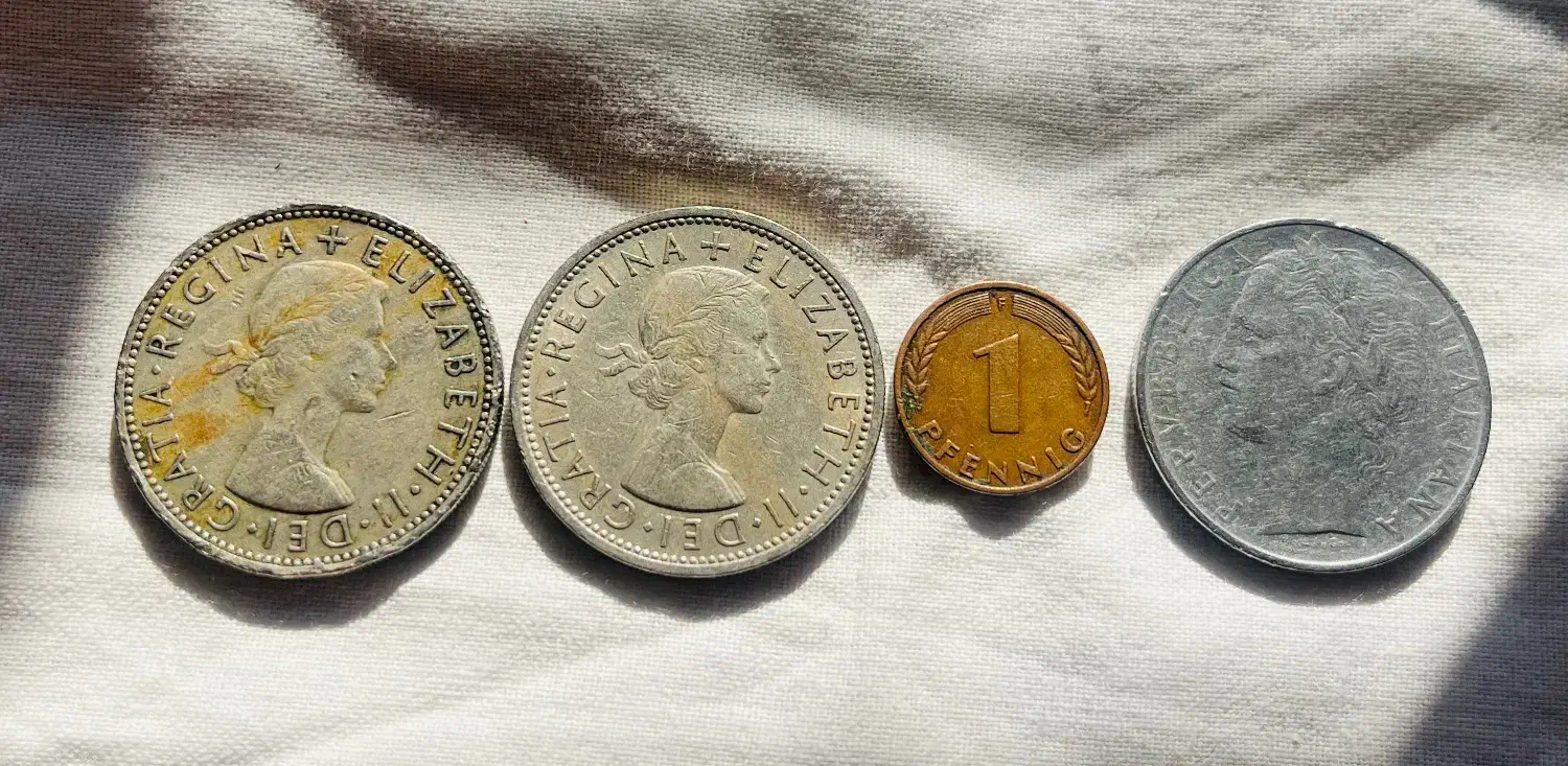 سکه خارجی ۱۹۵۰ ۱۹۵۹ ۱۹۶۳ ۱۹۶۶|کلکسیون سکه، تمبر، اسکناس|تهران, گلستان (شهرک راه آهن)|دیوار