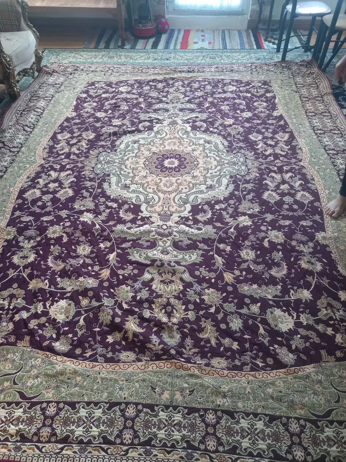 یک تخته رو فرشی ۱۲ متری بافت یزد|فرش|ساری, |دیوار