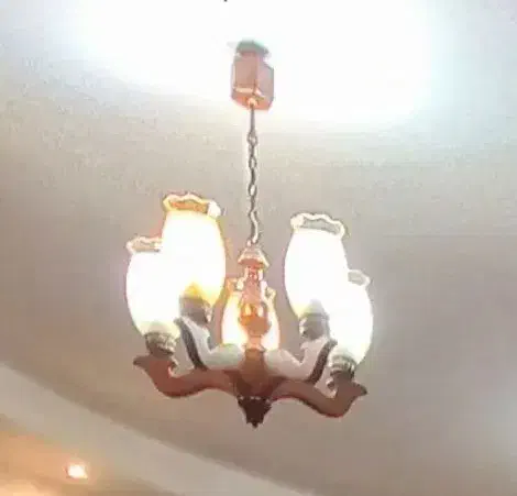 لوستر چوبی ۴شعله|لوستر و چراغ آویز|گرگان, |دیوار