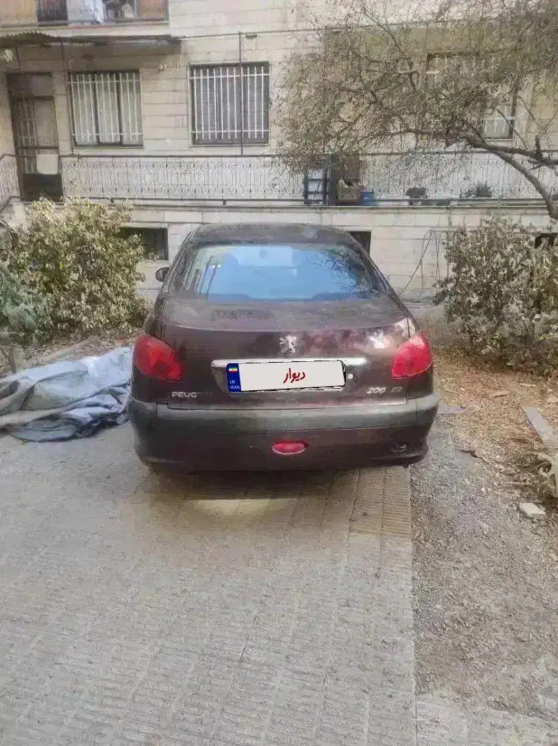 206 فرانسه موتور بزرگ آریان|خودرو سواری و وانت|تهران, سازمان آب|دیوار