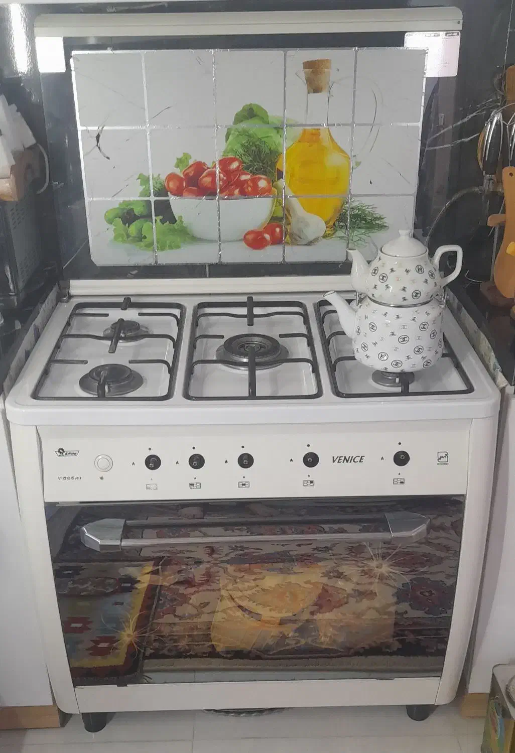 میز غذا خوری و گاز طرح فر|میز و صندلی غذاخوری|همدان, |دیوار