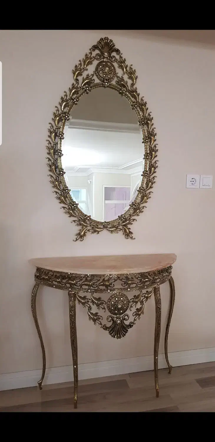 آینه کنسول برنز|بوفه، ویترین، کنسول|مراغه, |دیوار
