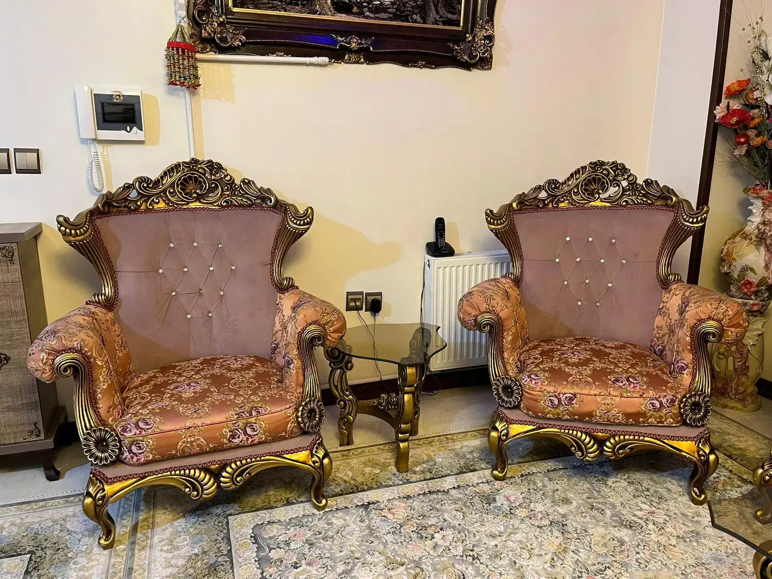 مبل استیل و راحتی با میز|مبلمان خانگی و میز عسلی|اندیشه, اندیشه فاز ۳|دیوار