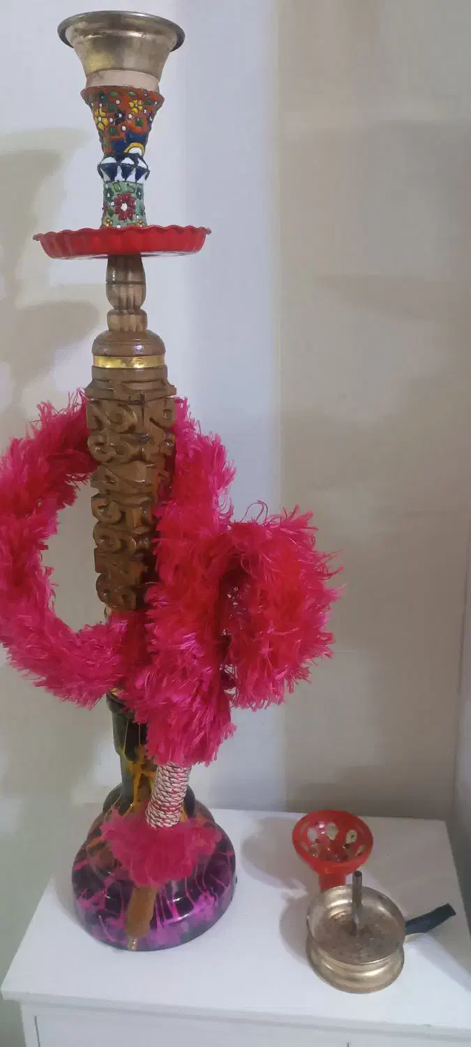 قلیون. استیل ۶۰سانتی وچوبی|کلکسیون و سرگرمی|مشهد, نوید|دیوار