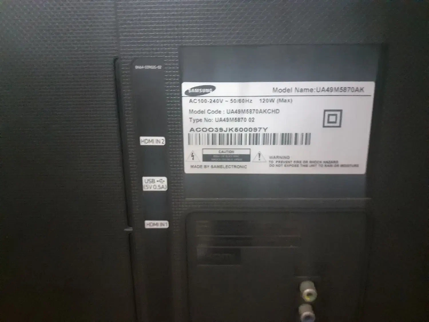 تلویزیون سامسونگ ۴۹ اینچ|تلویزیون و پروژکتور|مشهد, سیس‌آباد|دیوار