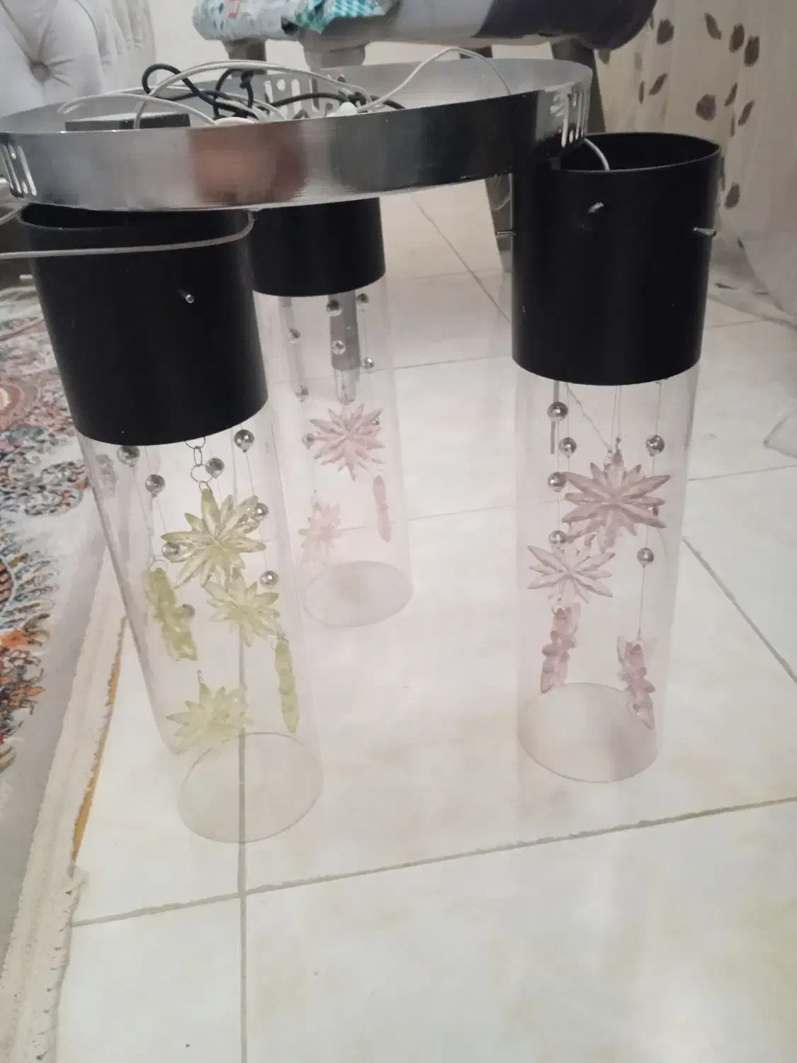 لوستر شیشه ای|لوستر و چراغ آویز|تبریز, |دیوار