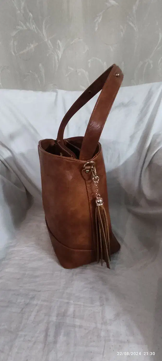 کیف چرم مصنوعی نو رنگ عسلی|کیف، کفش، کمربند|تهران, کیانشهر|دیوار