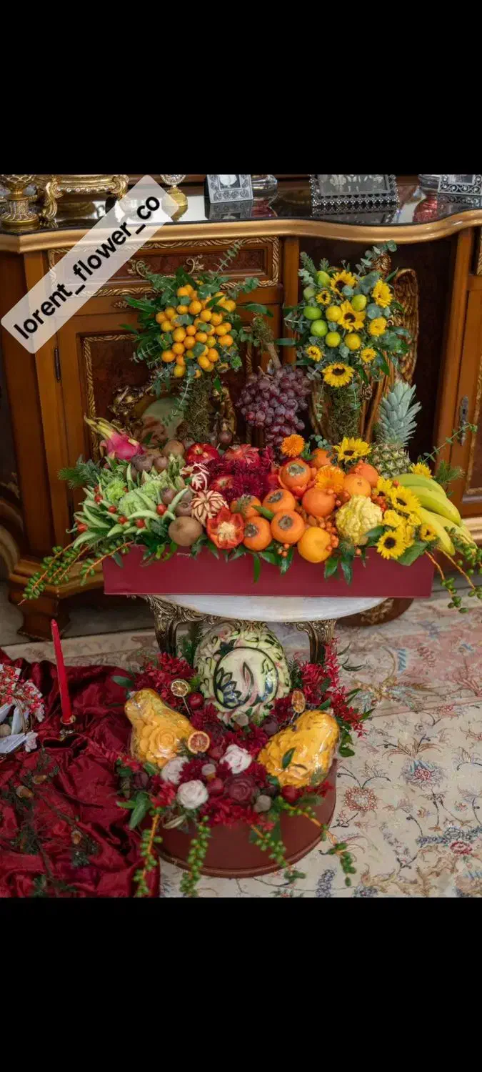 گل آرایی و دیزاین و میوه آرایی شب یلدا|خدمات پذیرایی، مراسم|تهران, سردارجنگل|دیوار
