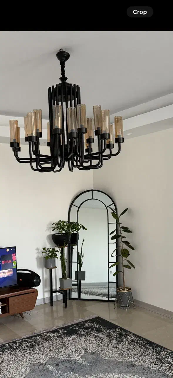 لوستر ۱۶ شعله مشکی|لوستر و چراغ آویز|تهران, بروجردی|دیوار