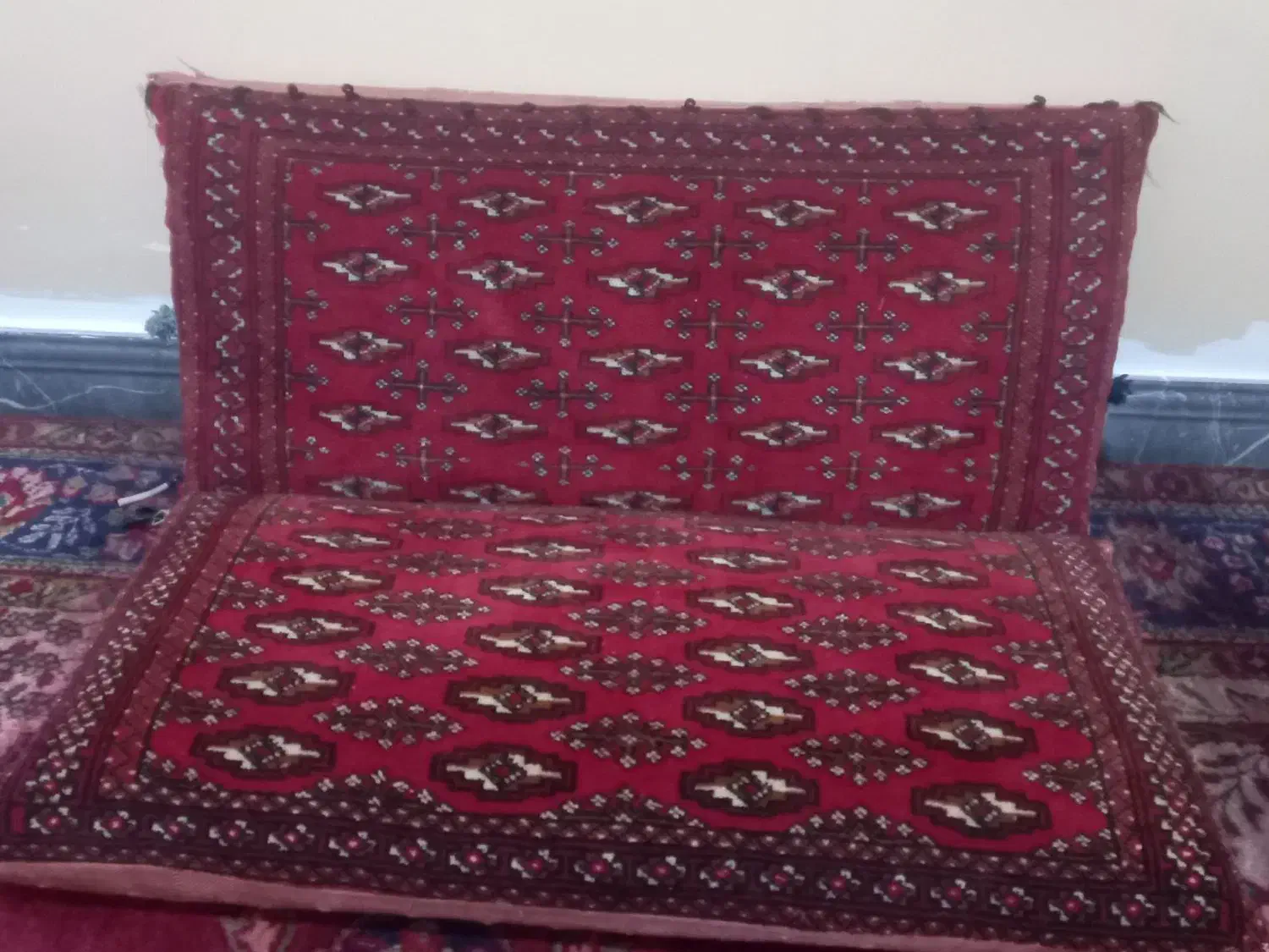 پشتی دستبافت ترکمن|پشتی|زاهدان, |دیوار