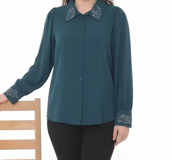 شومیز الیزه سبز مناسب یلدا فری سایز ۳۸ تا ۴۶|لباس|تربتحیدریه, باغ سلطانی|دیوار