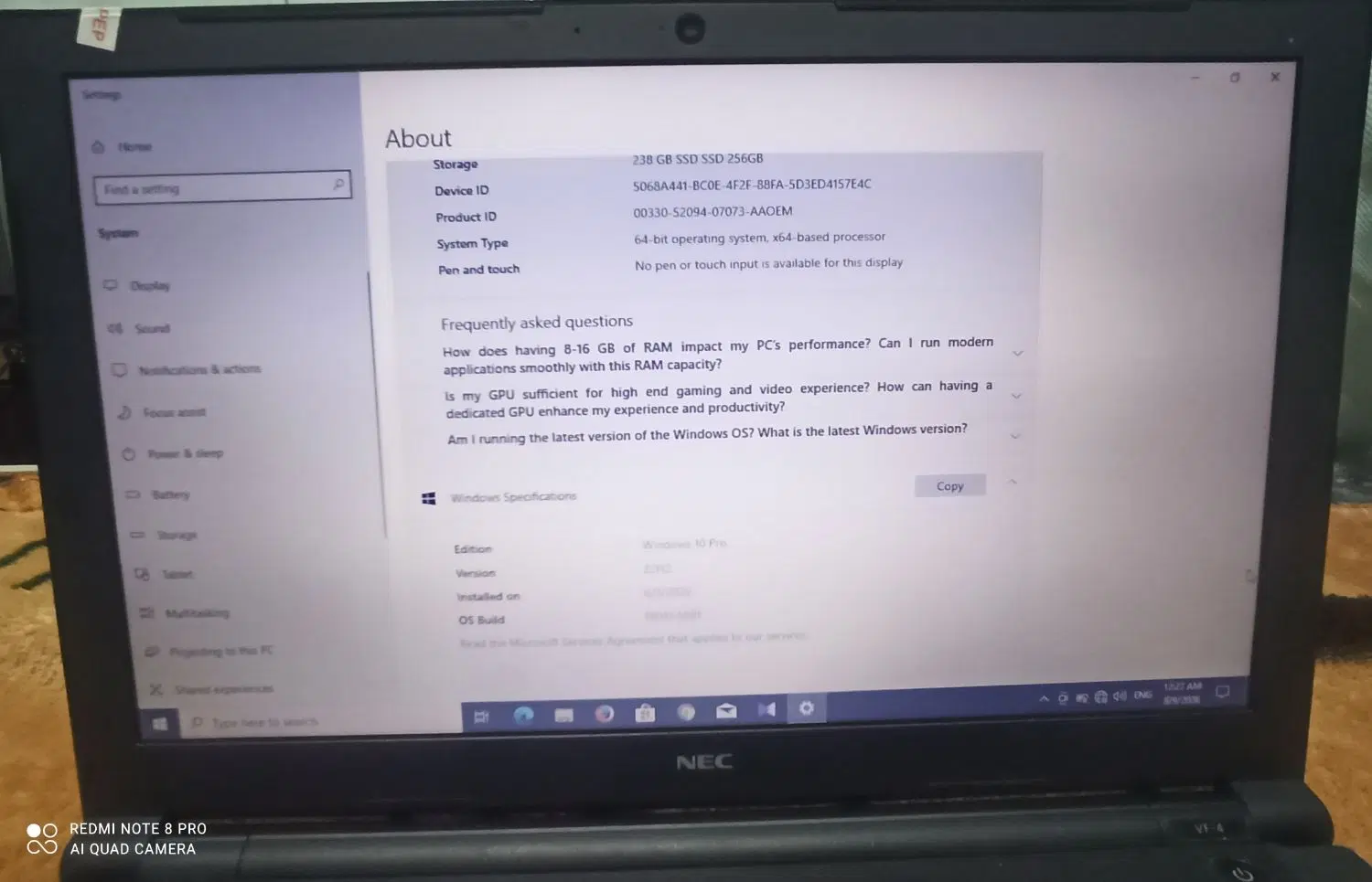 لب تاپ NEC versapro|رایانه همراه|اهواز, منبع اب|دیوار