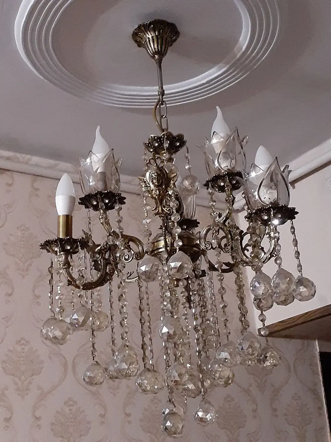 لوستربرنز۳شاخه|لوستر و چراغ آویز|همدان, |دیوار