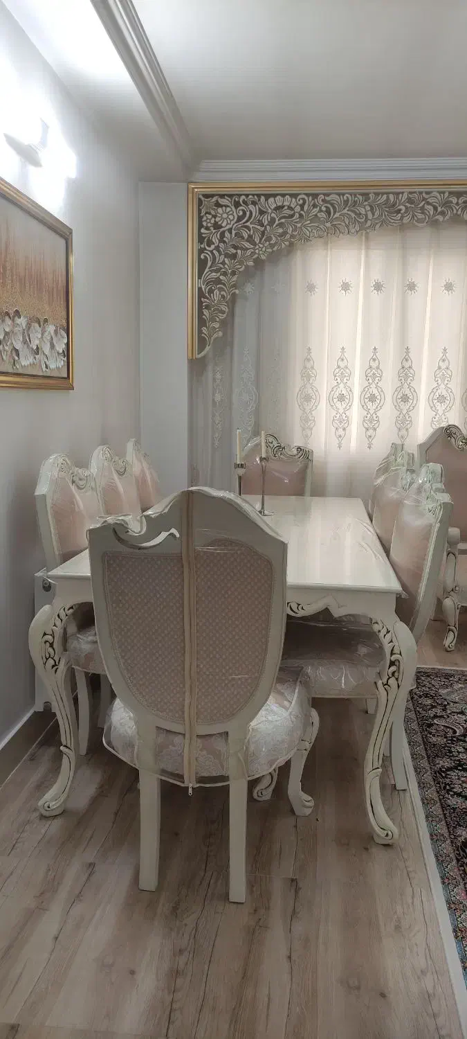 ناهارخوری هشت نفره نو|میز و صندلی غذاخوری|میانه, |دیوار