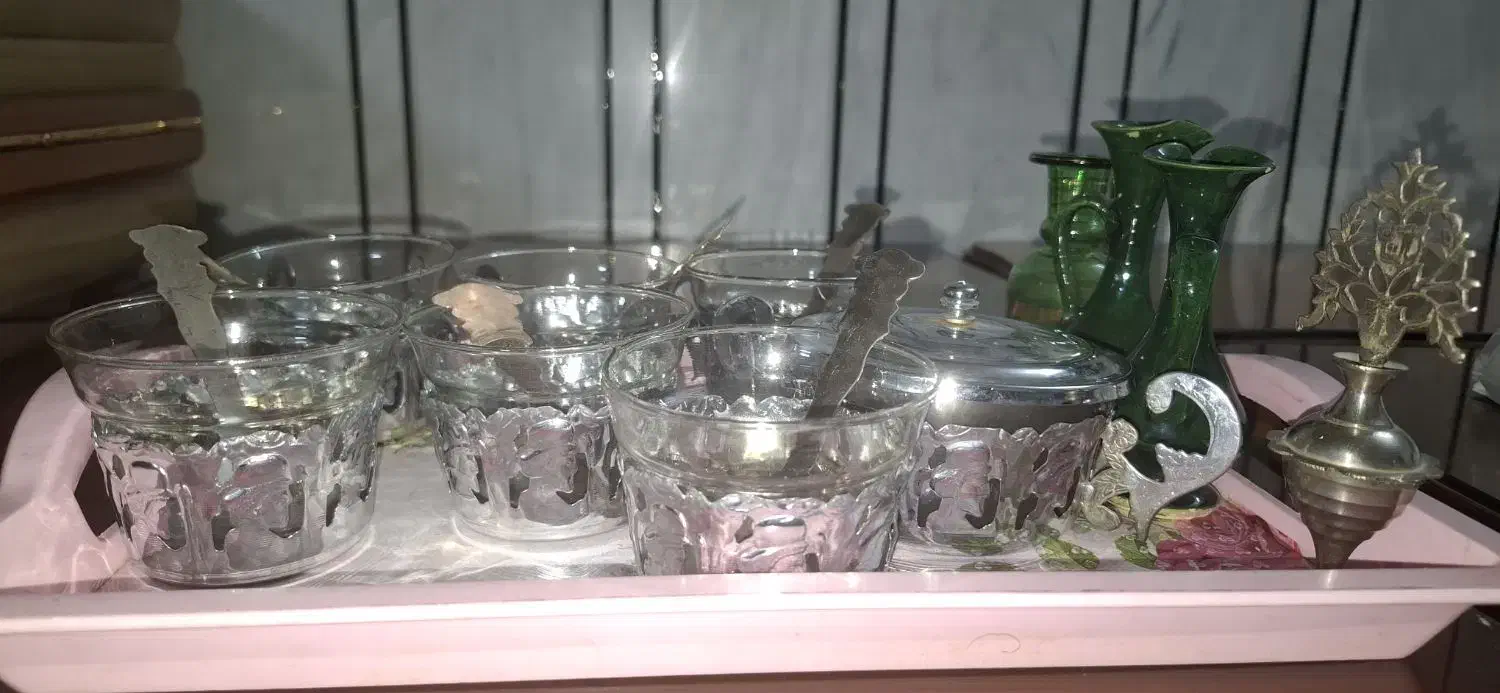 ست فنجان و قندان|کلکسیون اشیاء عتیقه|خمینیشهر, |دیوار