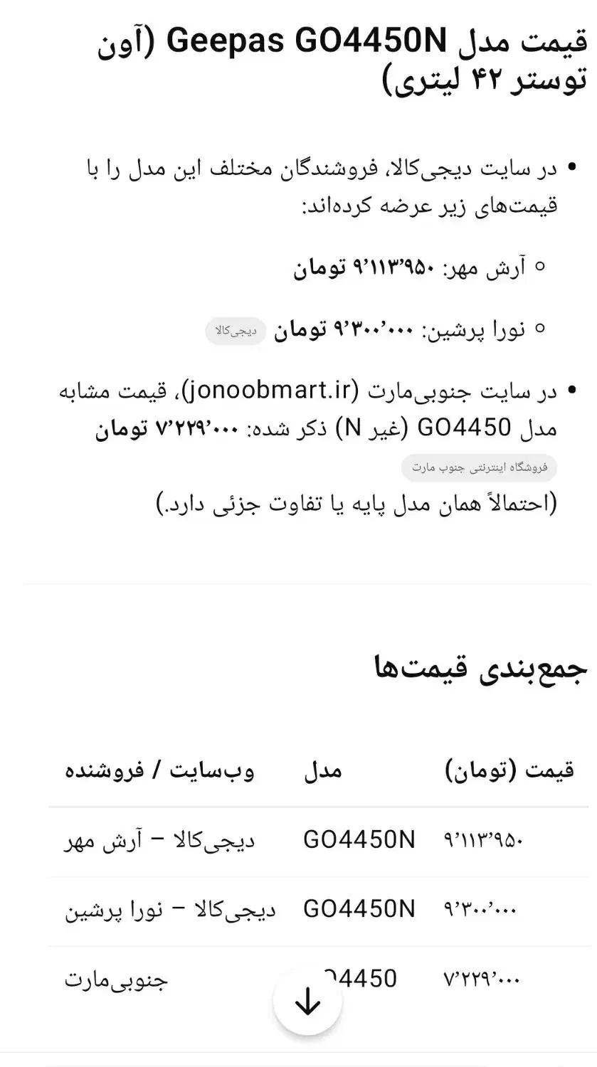 مایکروفر جیپاس ۴۲ لیتری درجه یک زیر قیمت بازار|اجاق گاز و لوازم برقی پختوپز|بندر کنگان, |دیوار