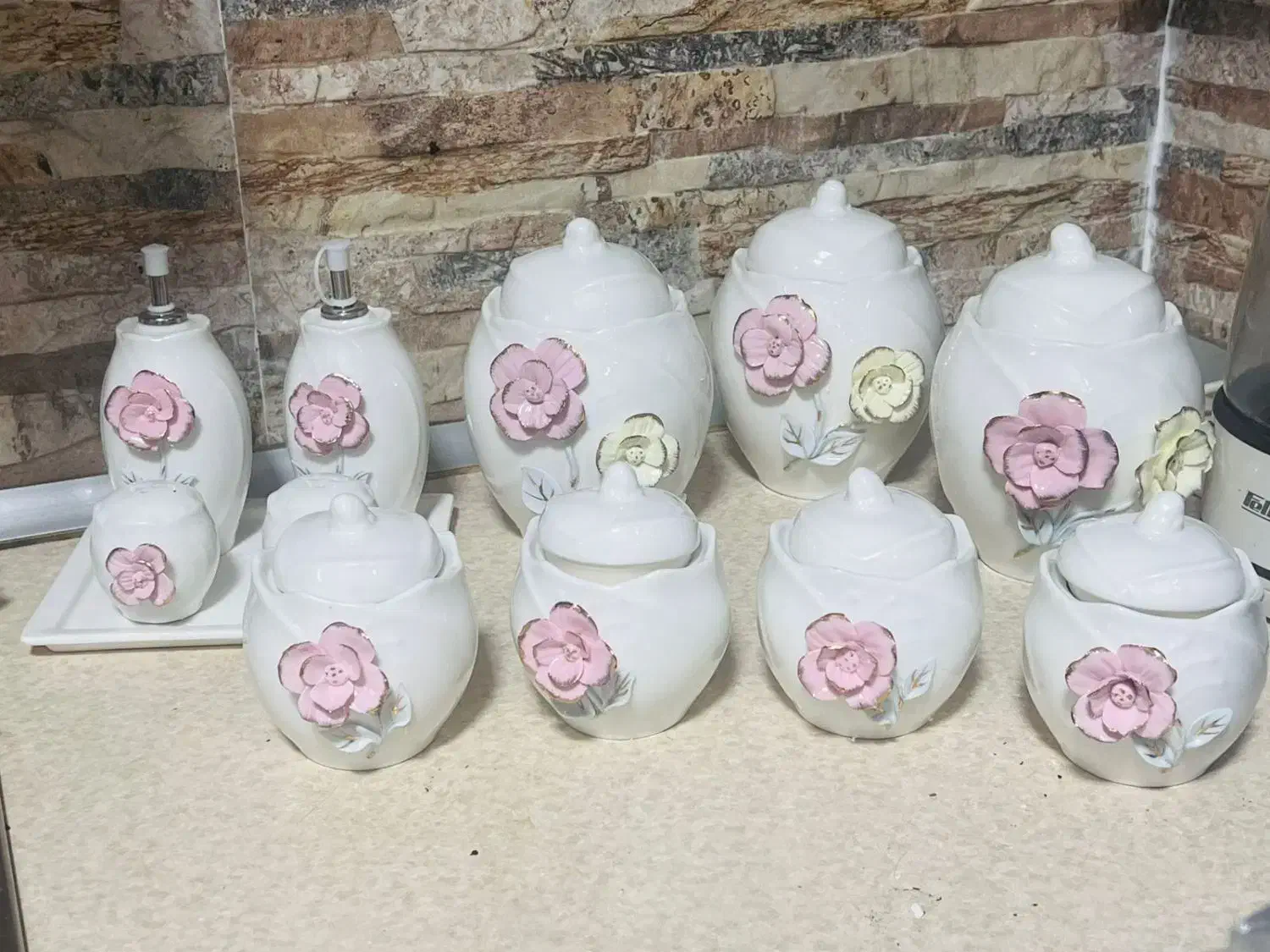 سرویس ادویه وچای|ظروف سرو و پذیرایی|کیش, |دیوار