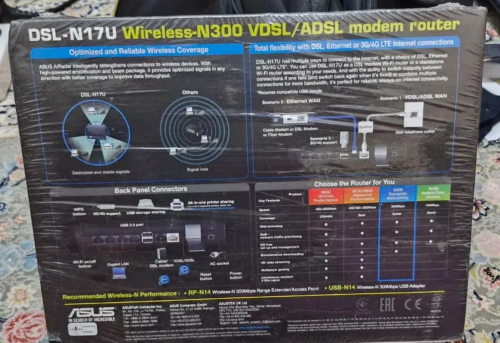 مودم مدل ASUS|مودم و تجهیزات شبکه|تهران, دانشگاه شریف|دیوار