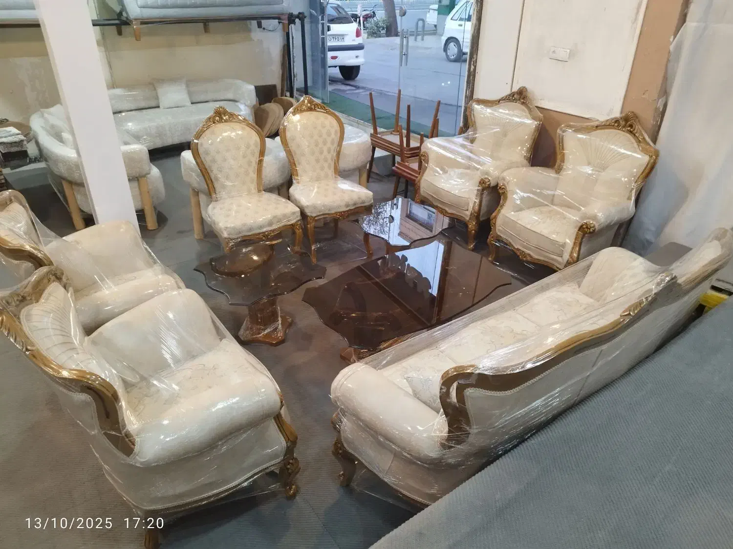 مبلمان استیل آمریکایی ۹نفره چوب راش|مبلمان خانگی و میز عسلی|اصفهان, محمودیه|دیوار