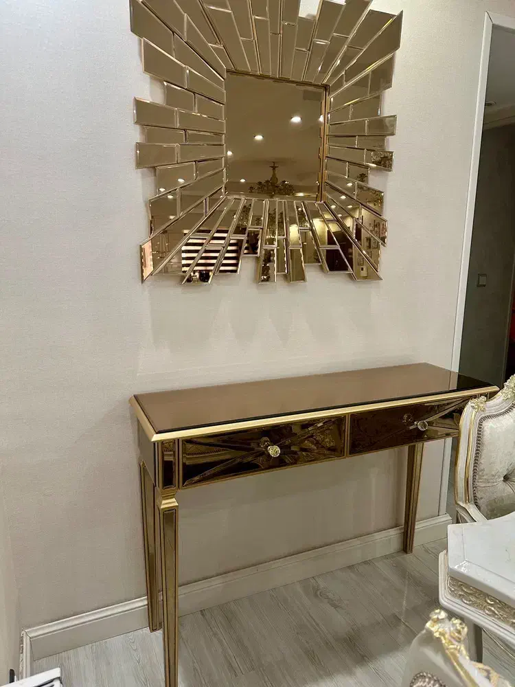 آیینه و کنسول (آیینه ای شامپاینی)|بوفه، ویترین، کنسول|شهریار, شهریار|دیوار