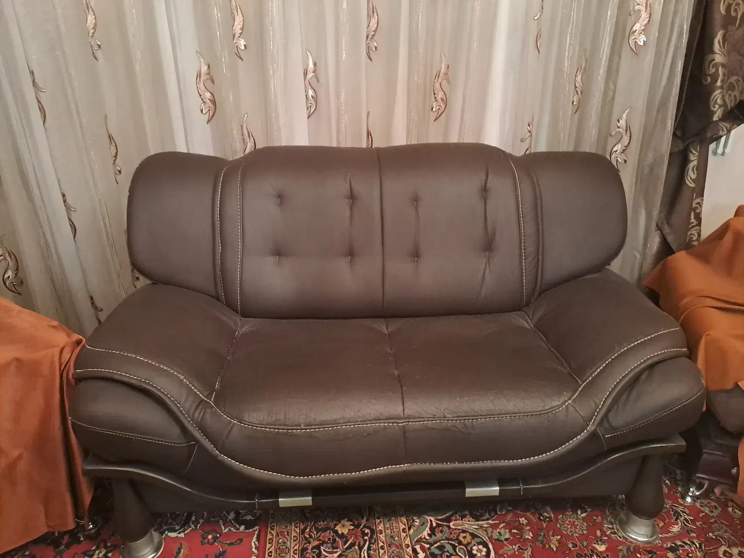 مبلمان چرمی ۷ نفره|مبلمان خانگی و میز عسلی|فردیس, شهرک شهید حسینی|دیوار