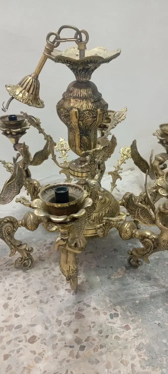 لوستر برنجی و ابکاری|لوستر و چراغ آویز|تهران, تهرانسر غربی|دیوار