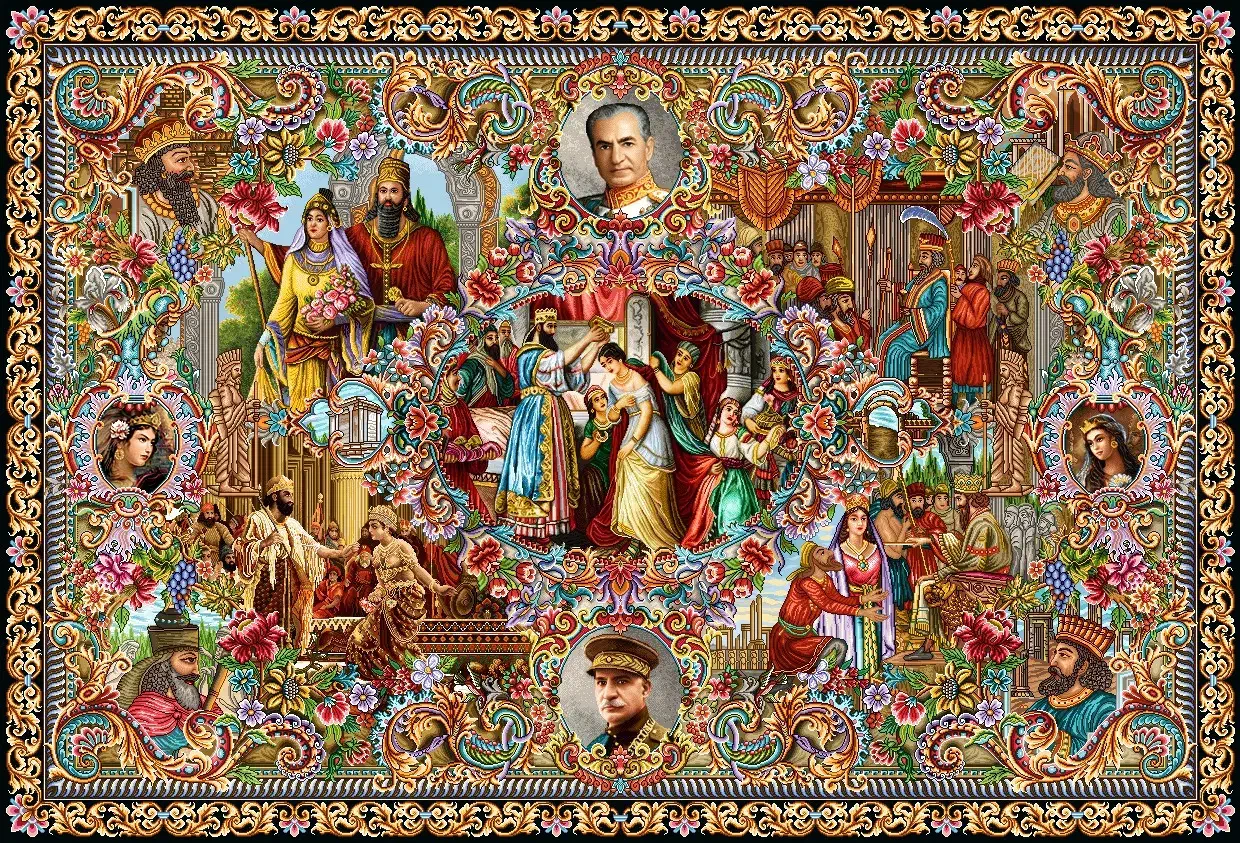 پادشاهان ایران طراحی خاص فروش بی واسطه|تابلو فرش|کرمانشاه, |دیوار