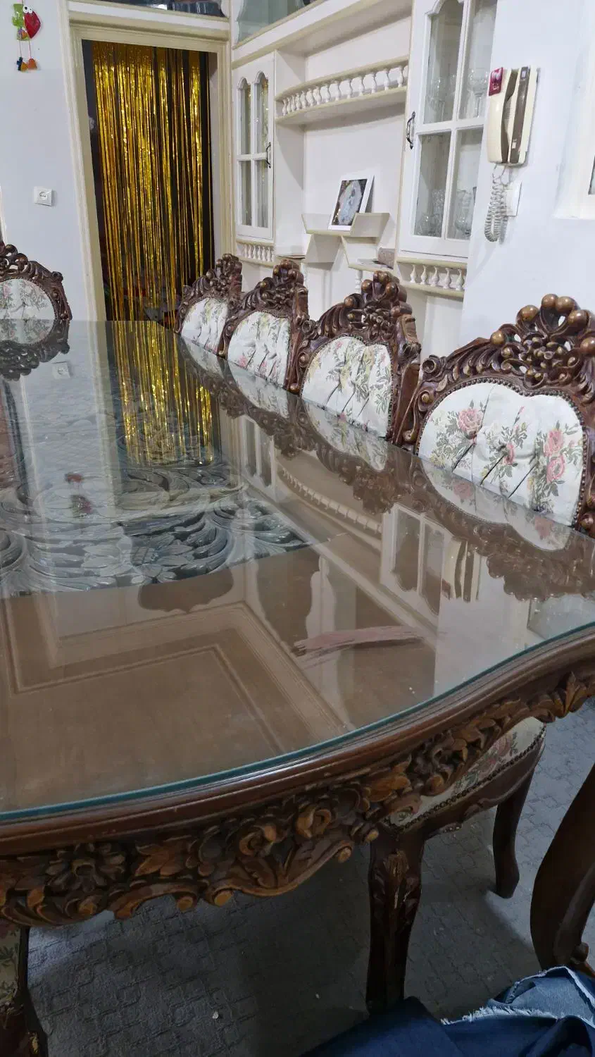 میز ناهار خوری 10 نفره|میز و صندلی غذاخوری|پیر بکران, |دیوار