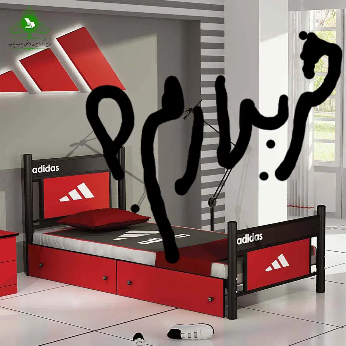 تخت فلزی پسرونه|تخت و سرویس خواب|یاسوج, |دیوار