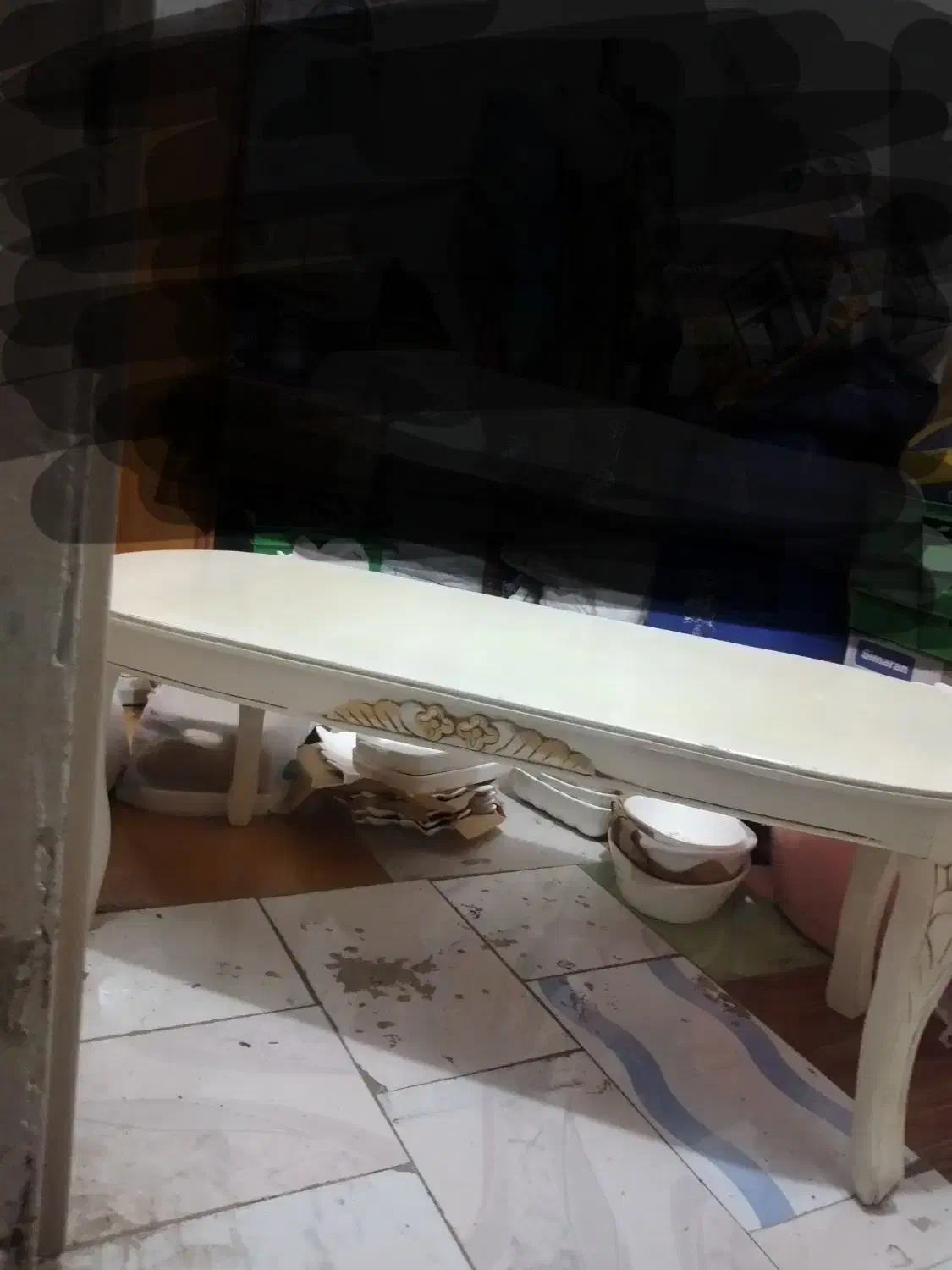 میز جلو مبلی سفید بزرگ|مبلمان اداری|قزوین, |دیوار