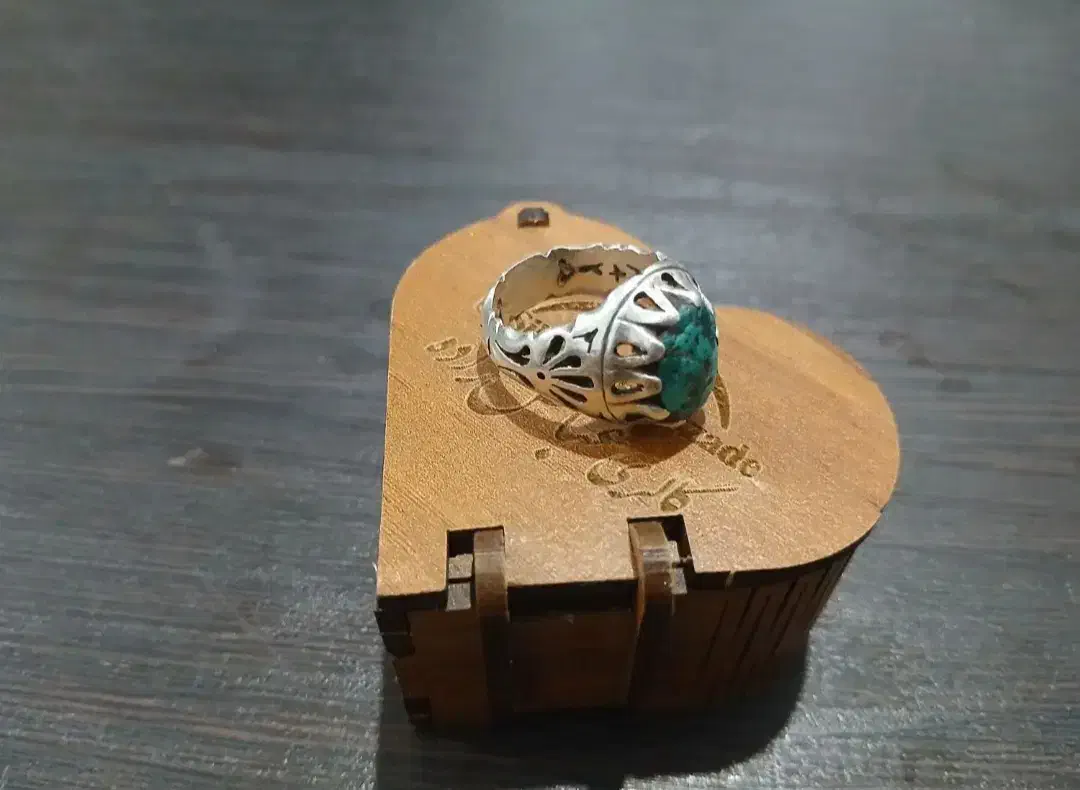 انگشتر نقره فیروزه بارکاب دست ساز قدیمی|جواهرات|لاهیجان, کوی آزادگان|دیوار