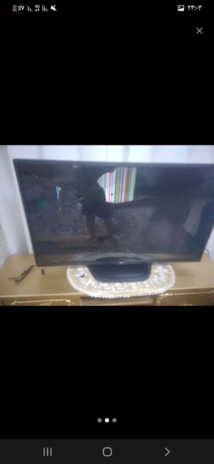 تلویزیون نیازمند تعمیر ال‌جی ۴۵ اینچ اصل کره|تلویزیون و پروژکتور|رشت, یخسازی|دیوار