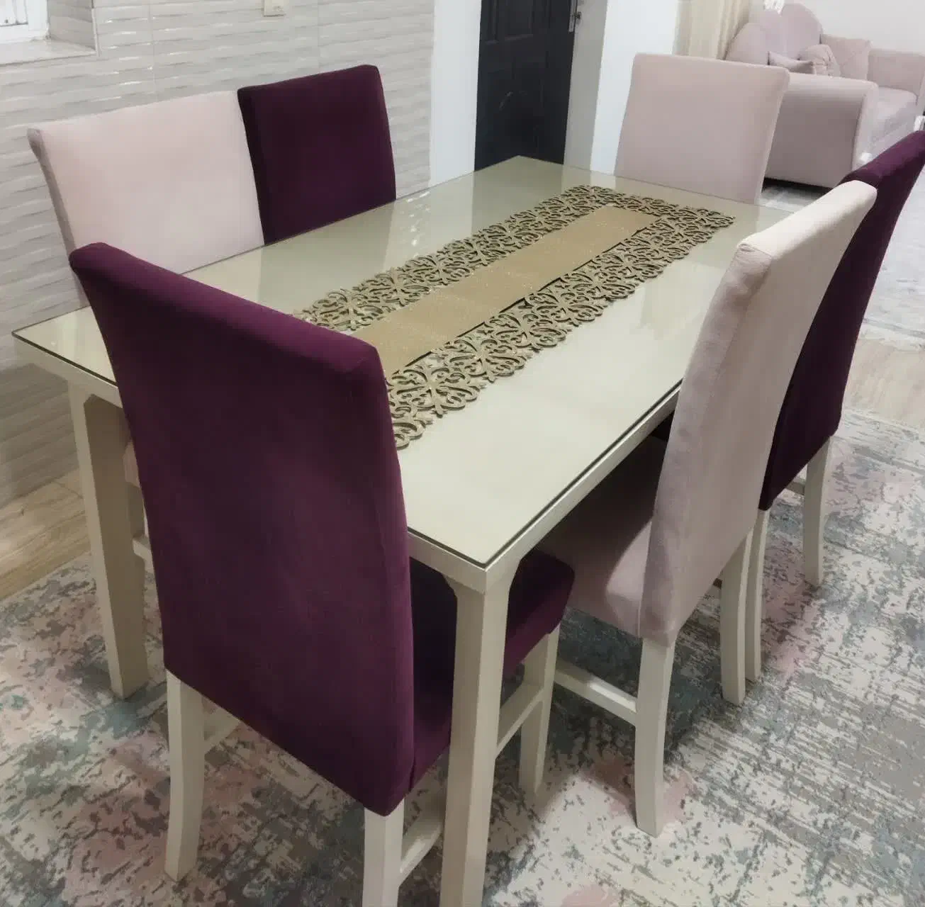 میز نهار خوری ۶ نفره|میز و صندلی غذاخوری|سنگر, |دیوار