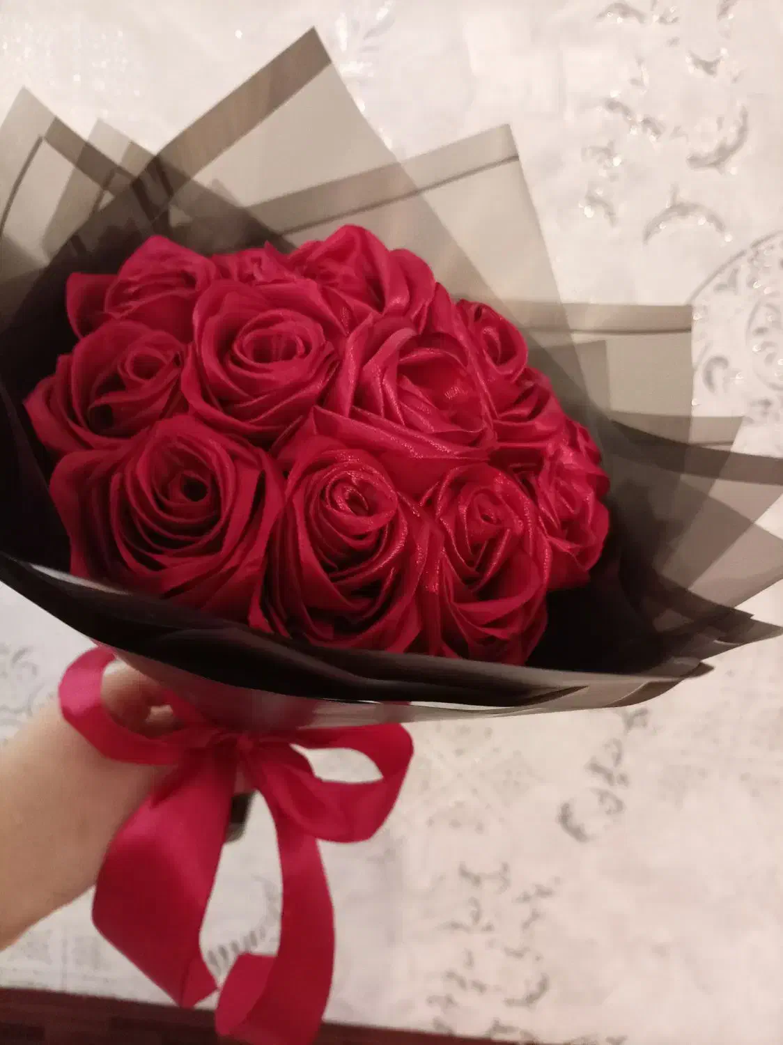 گل روبانی ولنتاینی|گل و گیاه طبیعی|میانه, |دیوار