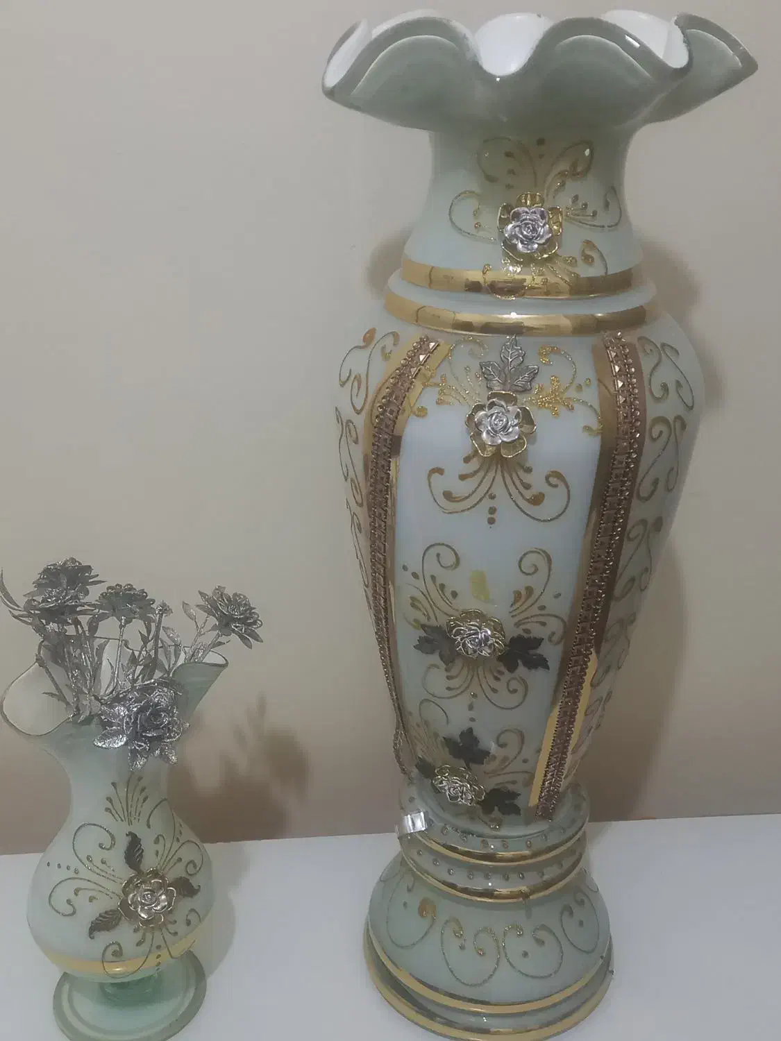 گلدان برنجی ساده|کلکسیون اشیاء عتیقه|نسیمشهر, |دیوار