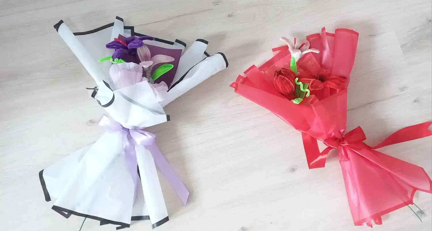 دسته گل های پیپ پاکنی جاودان با قیمت غیرقابل باور|گل مصنوعی|خوی, |دیوار