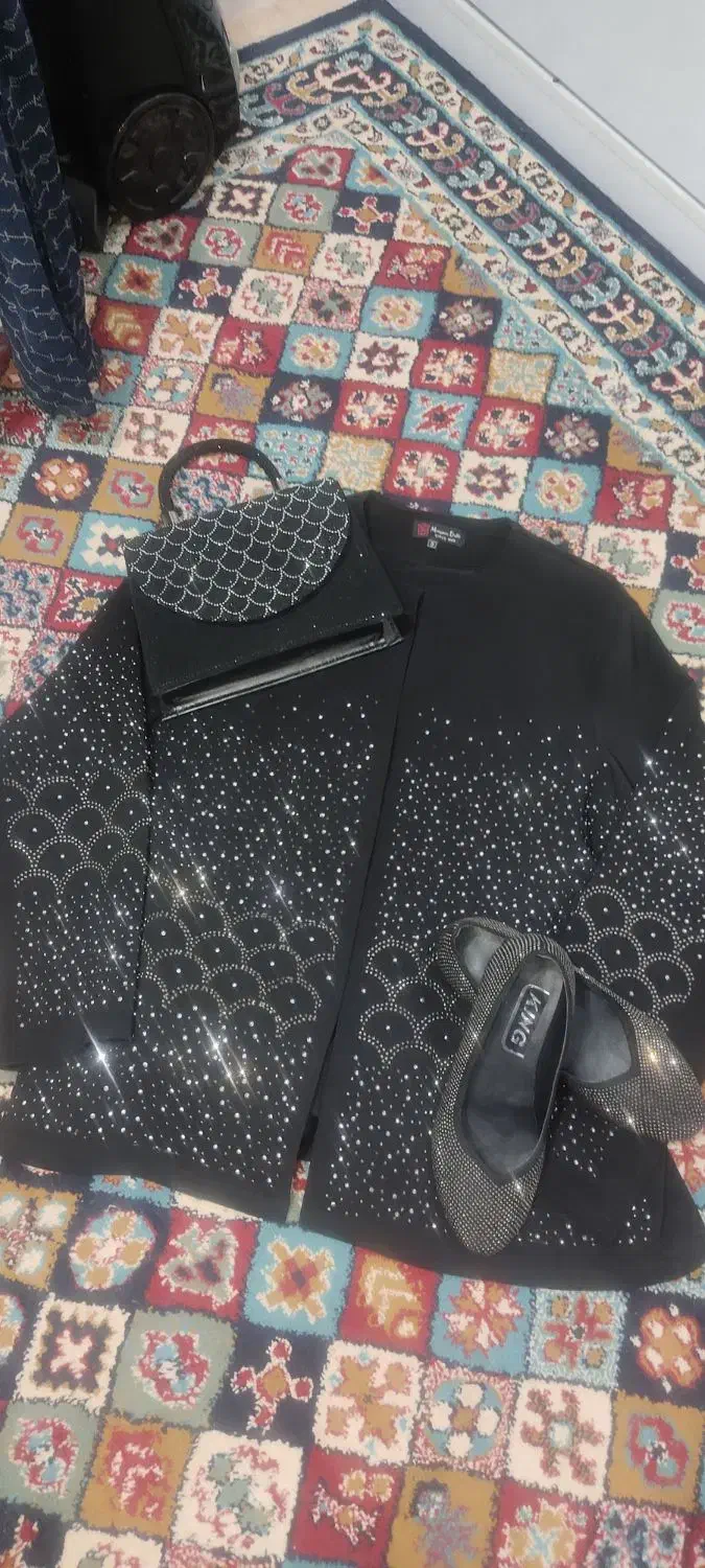 کت وشلوار نگیندارزنبوری کیف و کفش سایز۴۰|لباس|پارسآباد, |دیوار